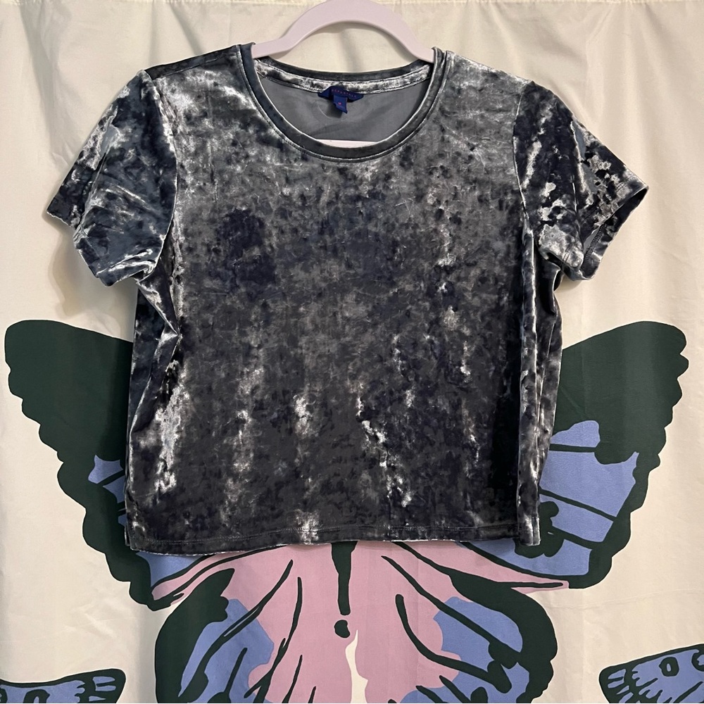 NWOT crushed velvet crop
